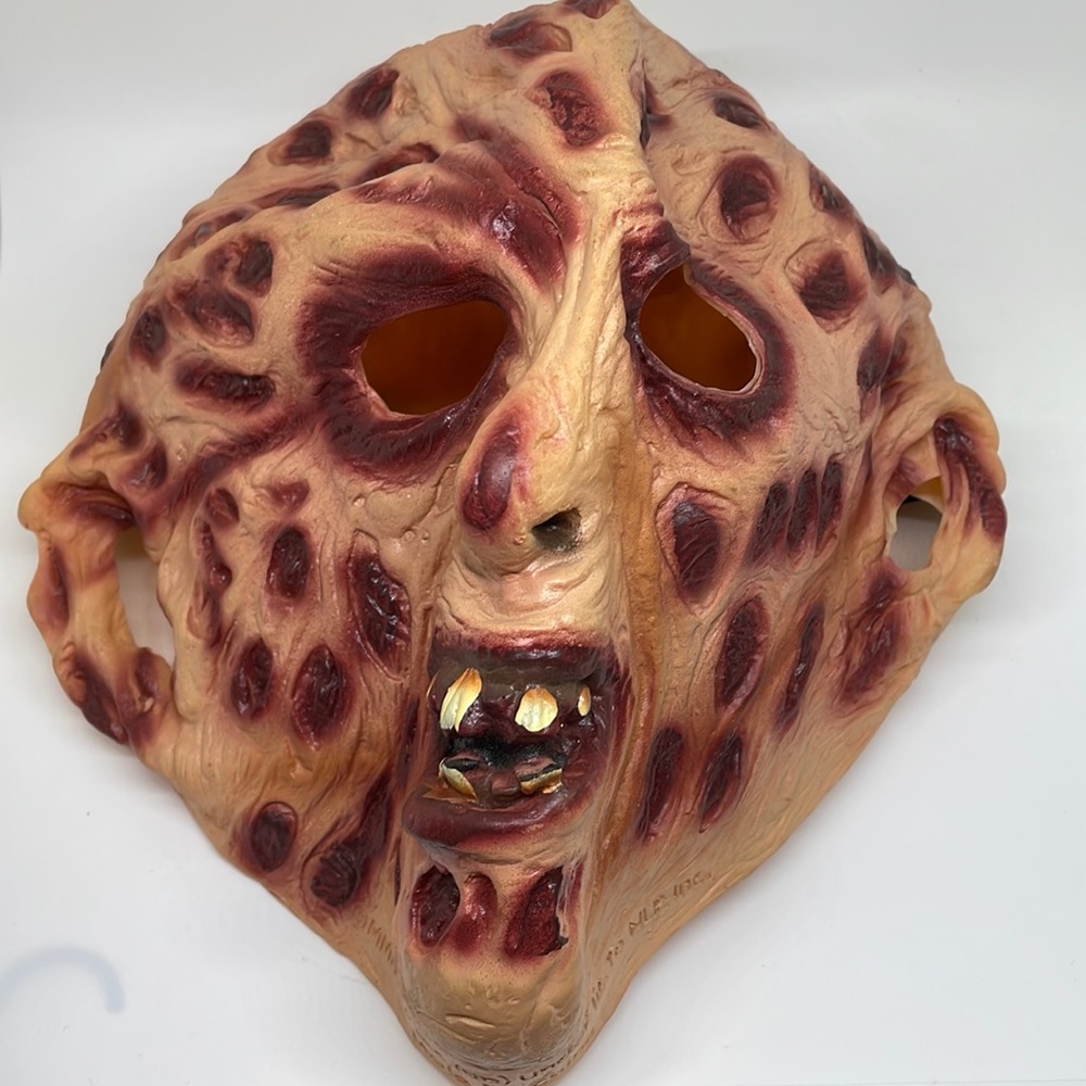 Vintage adult size Freddy Kruger vinyl Halloween mask